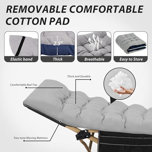Folding Camping Cot with Mattress for Adults,28" Wide,600LBS - Image 4