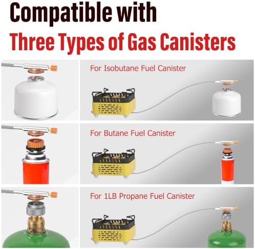 Veralune Portable Dual Fuel Camping Stove, Lightweight Camp Stove, 9800W Powerful Camping Gas Stove with Carrying Box, Piezo Ignition, Windproof, for Outdoor Camping Cooking Hiking and Picnic - Image 3
