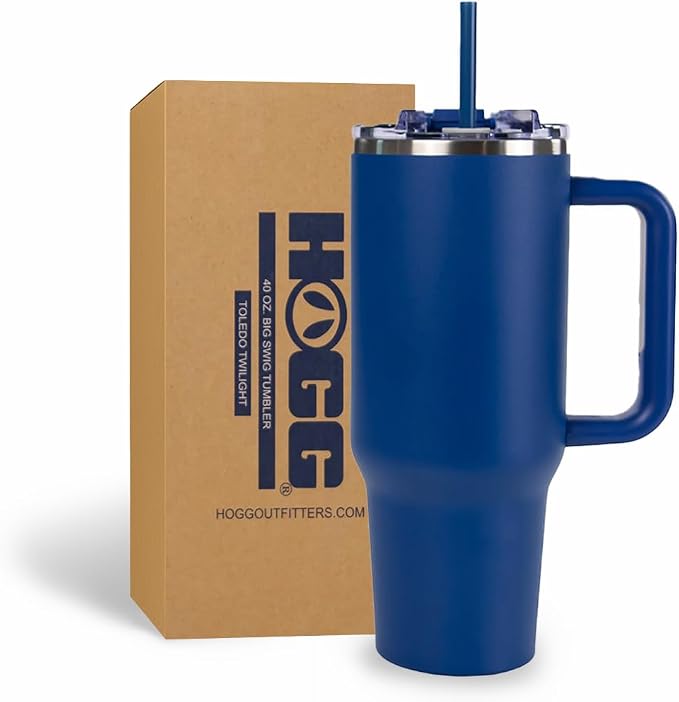 Hogg Big Swig 40 oz Tumbler with Handle and Straw - Toledo Twilight, 40oz Insulated Stainless Steel, Water Tumbler with Straw, Water Cup with Handle, Versatile Leak Proof Lid by HoggOutfitters