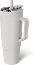 BrüMate Era Flip 40oz Tumbler with 100% Leakproof Covered Straw Lid | Hygienic Covered Straw | Insulated Stainless Steel Water Bottle with Handle | Cup Holder Friendly | BPA-Free (Dune) by Br%C3%BCMate