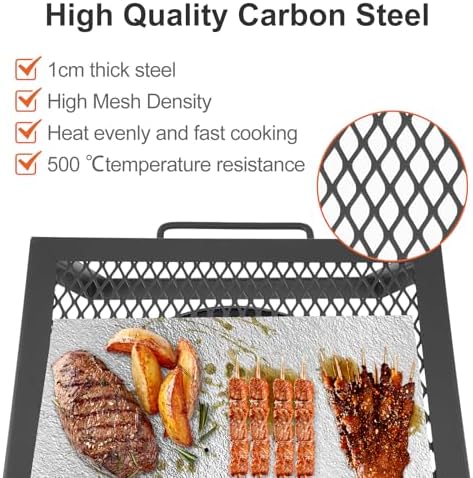 Odoland Portable Folding Charcoal Grills for Outdoor Cooking Bonfire BBQ - Image 6