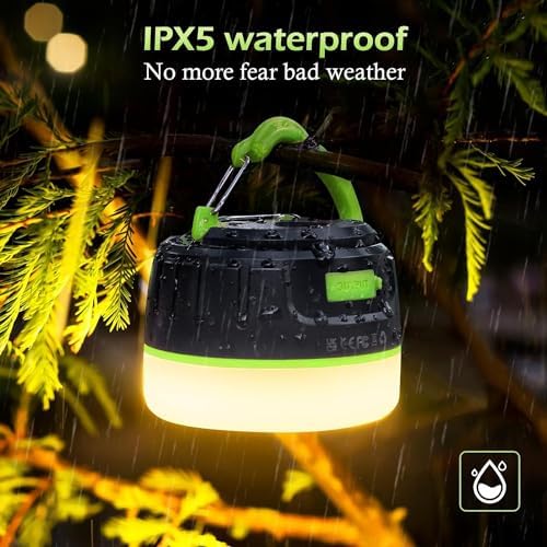 Sinvitron LED Camping Lantern Rechargeable with Remote Control - 1000LM 150H Runtime Tent Light, 5200mAh Water-Resistant Emergency Light for Hurricane Power Outages, Hiking Home - Image 5