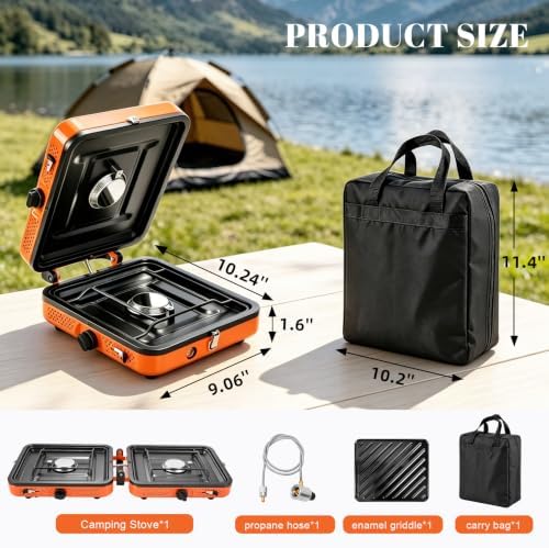 GGC 2 Burner Portable Camping Stove 5-Piece Kit for Camping - Image 4