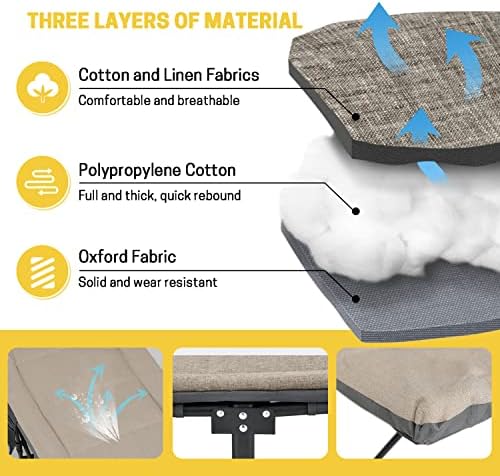 ATORPOK Folding Camping Cot for Adults with Cushion and Pillow - Image 4