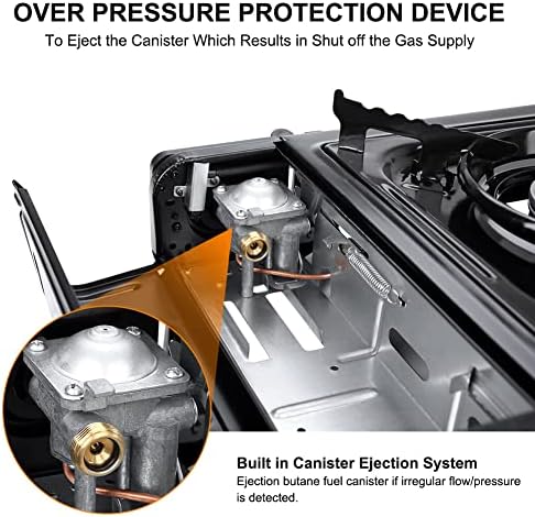 Camplux Dual Fuel Propane & Butane Stove with Carrying Case, Portable Camping Stoves with CSA Certification - Image 3