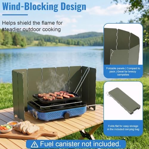 Uniflasy Propane Camping Stove with Carry Bag and Cookware Set - Image 6