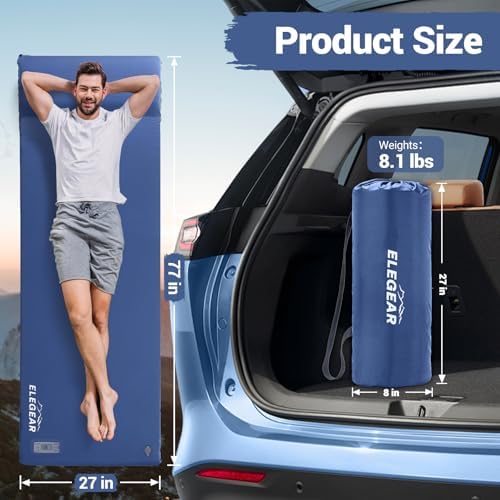 Elegear Self Inflating Sleeping Pad with Electric Pump Memory Foam 3.15" - Image 6