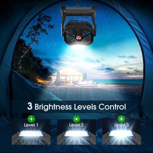 Portable Fan Rechargeable 20000mAh Cordless Battery Powered Camping Fan - Image 4