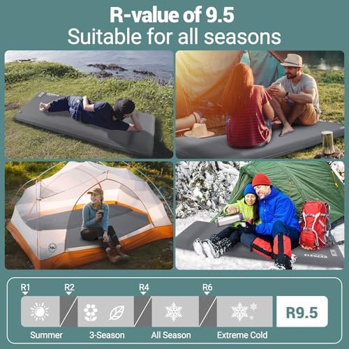 Elegear Self Inflating Sleeping Pad with Electric Pump Memory Foam 3.15" - Image 4