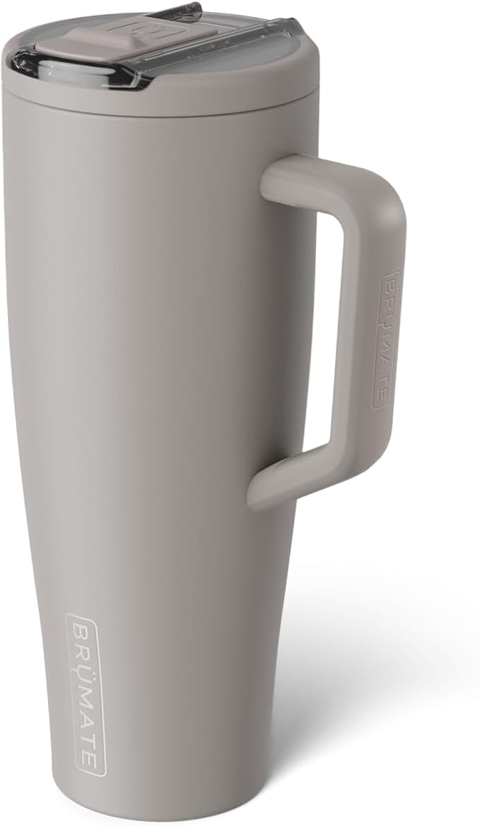 BrüMate Era Flip 40oz Tumbler with 100% Leakproof Covered Straw Lid | Hygienic Covered Straw | Insulated Stainless Steel Water Bottle with Handle | Cup Holder Friendly | BPA-Free (Mocha) - Image 2