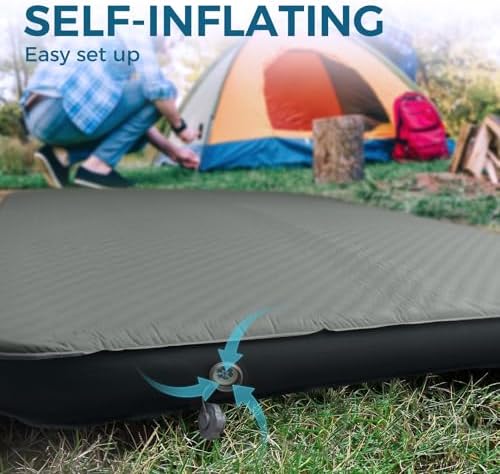 Lost Horizon Option3 Self-Inflating Foam Camping Mattress, Queen, 4.5" - Image 3