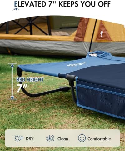 Portal 7.1lb Folding Camping Cot, 20-Sec Setup, Tent-Friendly, 225lb Max - Image 7