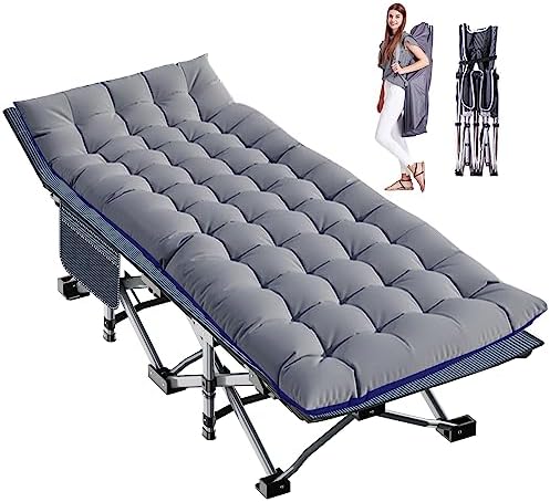 LILYPELLE Folding Camping Cot, Extra Wide Heavy Duty Sleeping Cots by LILYPELLE
