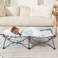 Regalo My Cot® Portable Toddler Bed, Foldable Kids Travel Bed & Camping Cot, Lightweight Sleeping Cot for Toddlers, Indoor/Outdoor, 46.5” x 24.5” x 9”, Royal Blue by Regalo