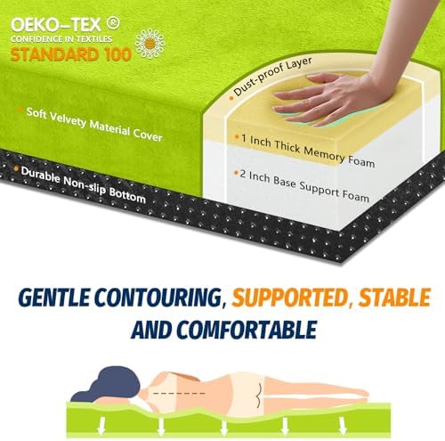 CYMULA Memory Foam Camping Mattress Pad, CertiPUR-US Sleeping Mat, Portable Roll Up Mattress for Adults, Camping Bed Pads for Sleepover, Car Bed with Travel Bag - Image 2