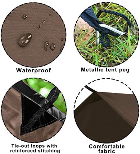 KALINCO Waterproof Camping Tarp Tent Hammock Rain Fly, 10X10FT/10X15FT - Image 2