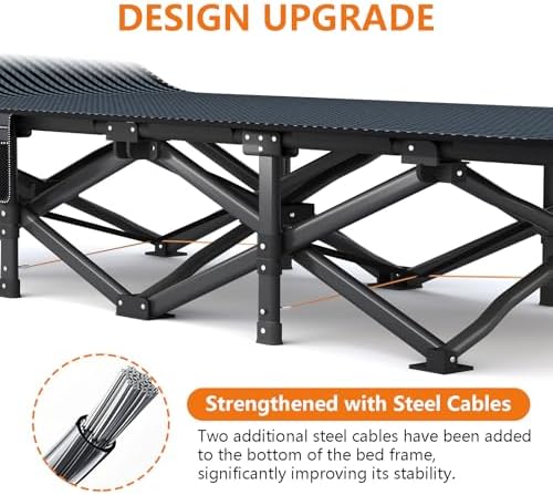 ATORPOK 31.5" Wide Camping Cot for Adults with Pad, Oversized Folding Bed - Image 5