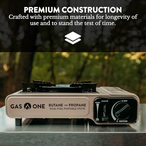 Gas One GS-3400P Propane or Butane Stove Dual Fuel Stove Portable Camping Stove - Patented - with Carrying Case Great for Emergency Preparedness Kit - Image 4