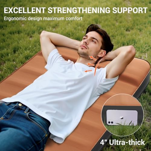 Elegear Air & Foam Self Inflating Sleeping Pad 4" Built-in Electric Pump - Image 4