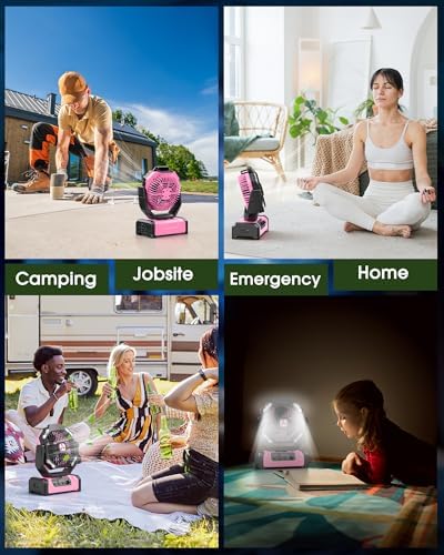 Portable Camping Fan with LED Lantern, 20000mAh Personal Rechargeable Fan - Image 7