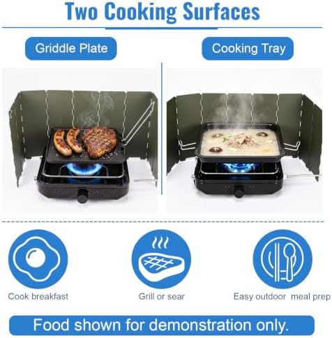 Uniflasy Propane Camping Stove with Carry Bag and Cookware Set - Image 2