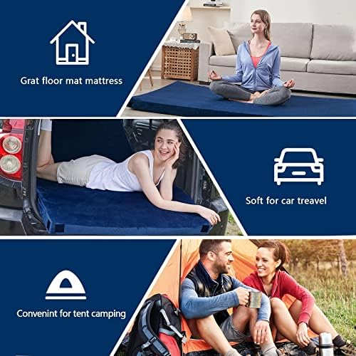 CYMULA Memory Foam Camping Mattress Pad, CertiPUR-US Sleeping Mat, Portable Roll Up Mattress for Adults, Camping Bed Pads for Sleepover, Car Bed with Travel Bag - Image 5