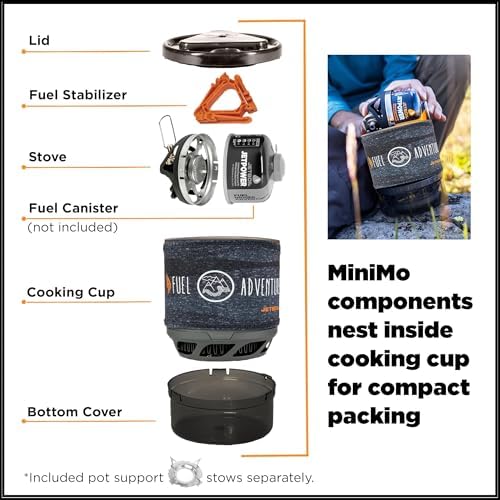Jetboil MiniMo Camping and Backpacking Stove Cooking System with Adjustable Heat Control - Image 6