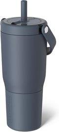 BrüMate Resa 25oz 100% Leakproof Tumbler w/Handle & Straw | Flexible SoftSip Straw | Silicone Sleeve for Durability | Stainless Steel | Cup Holder & Travel Friendly Water Bottle (Nightfall Blue) by Br%C3%BCMate