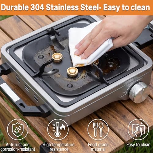 2-Burner Portable Propane Camping Stove,30000 BTU Foldable Gas Stove - Image 6