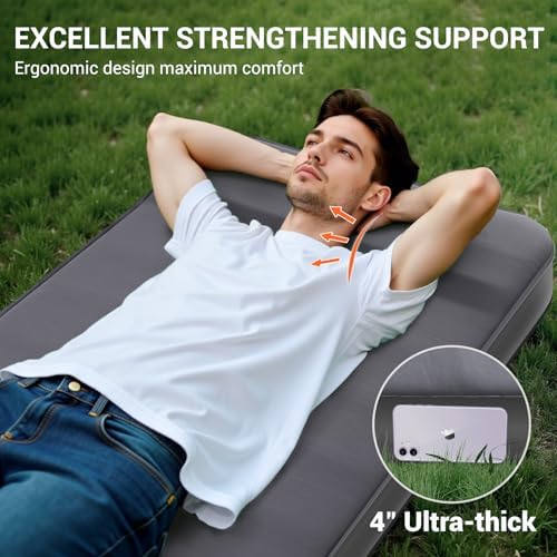 Elegear Air & Foam Self Inflating Sleeping Pad 4" Built-in Electric Pump - Image 4