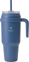 Reduce 50 oz Stainless Steel Tumbler with Handle-Dual-Wall Vacuum Insulated Travel Mug, Sweat-Proof Lid & Reusable Straw - Keeps Drinks Cold for 24 Hrs, Fits Cupholders, Dishwasher Safe-Elemental Blue by Reduce