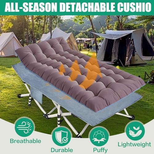 32" Width 2 Pack XXL Cot, Camping Cot with Mattress Comfortable - Image 4