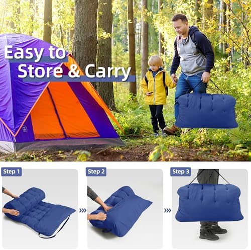 Fragess Foldable Camping Cots for Adults, 28" Extra Wide Cot with Removable Mattress, 600LBS Max Load, Sleeping Cots for Camping Outdoor/Office, Guest (Azure) - Image 3
