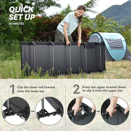 MARCHWAY Ultralight Folding Tent Camping Cot Bed, Portable Compact for Outdoor Travel, Base Camp, Hiking, Mountaineering, Lightweight Backpacking (Black) - Image 5