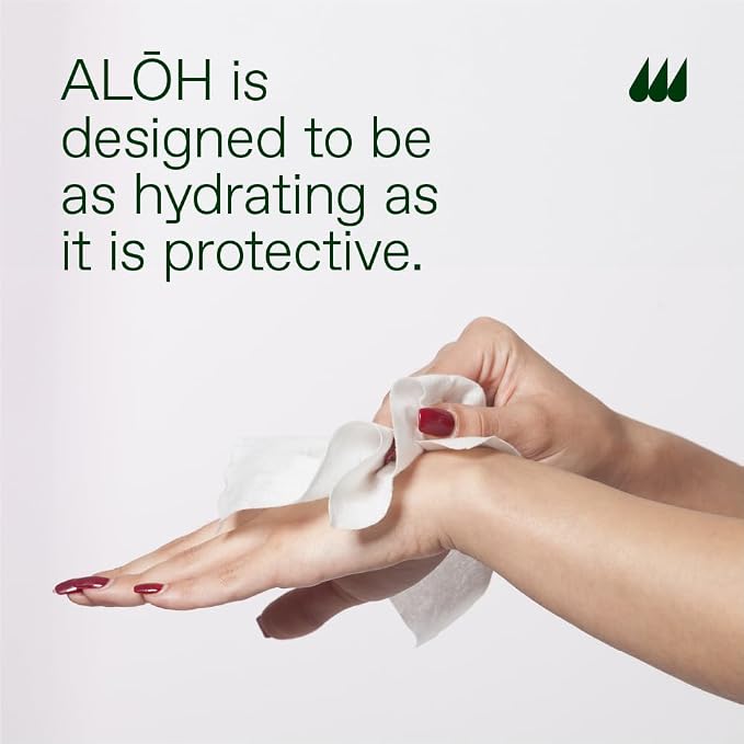 ALŌH Peppermint Eucalyptus Sanitizing Hand Wipes - Image 3