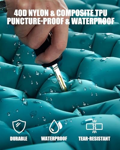 AKSOUL Camping Sleeping Pad with Pillow: Extra Thick 3.9 inch Ultralight Self Inflating Air Mat, Compact Lightweight Insulated Inflatable Sleep Mattress for Backpacking, Camp, Hiking, Tent - Image 5