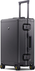 LEVEL8 Gibraltar Aluminum Zipperless Luggage 20 Inch, Hardside Carry on by LEVEL8