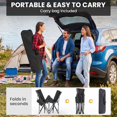 LILYPELLE Folding Camping Cot, Extra Wide Heavy Duty Sleeping Cots with Pad - Image 6