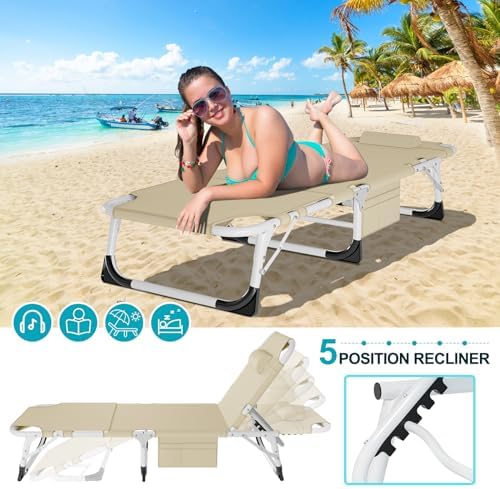 ABORON Extra Wide 28-Inch Folding Camping Cot for Adults with Mattress - Image 4