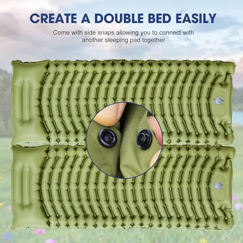 Ultralight Camping Sleeping Pad with Pillow & Built-in Foot Pump - Image 6
