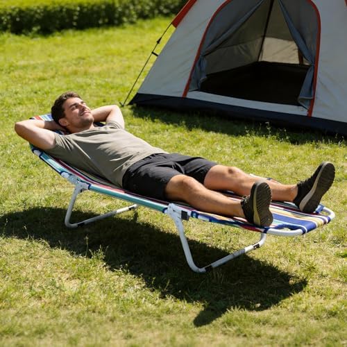 LILYPELLE Folding Camping Cot, Extra Wide Heavy Duty Sleeping Cots - Image 3