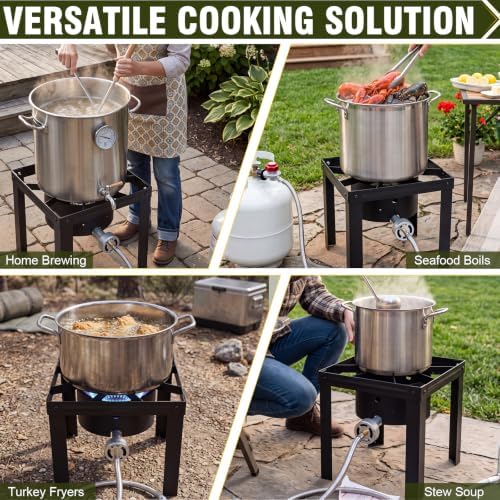 Bestfire 80,000BTU Propane Burner Gas Stove for Outdoor Cooking, Turkey Frying Burners for Camping,Crawfish Boil - Image 6