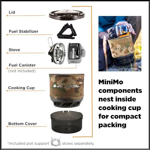 Jetboil MiniMo Camping and Backpacking Stove Cooking System with Adjustable Heat Control - Image 4