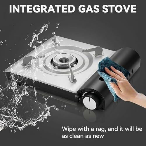 Detachable Grill Pan & Butane Stove Combo with Safety Auto-Eject | Portable Suitcase Design for Camping, Tailgating, Picnics, Indoor/Outdoor Cooking & Hot Pot - Image 5