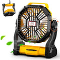 Sendowtek Portable Camping Battery Fan with LED Light 10400mAh by Sendowtek