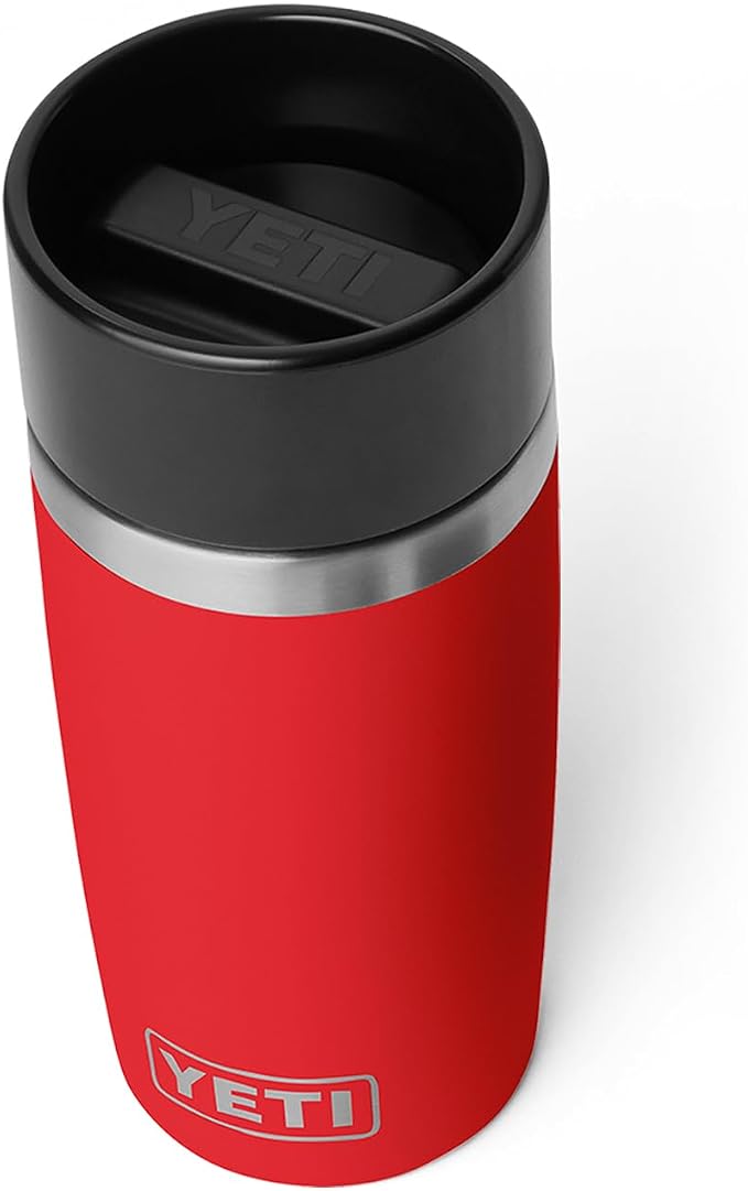 YETI Rambler 12 oz Travel Bottle, Stainless Steel, Vacuum Insulated with Leakproof Commuter Cap, Rescue Red by YETI