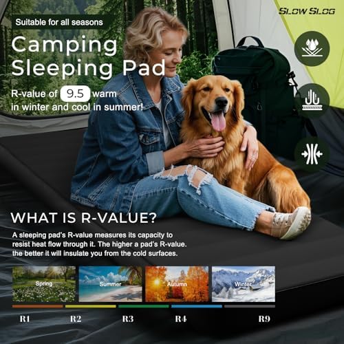 Self-Inflating Sleeping Mats for Camping 10cm Foam Sleeping Pad, Black - Image 5