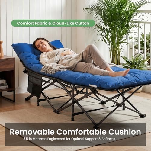 OLIXIS Camping Cot, Camping Bed, Sleeping Cot, Rollaway Bed - Image 4