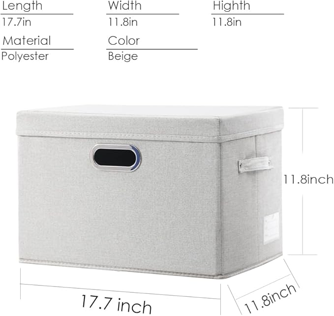PRANDOM Large Collapsible Storage Bin - Image 4