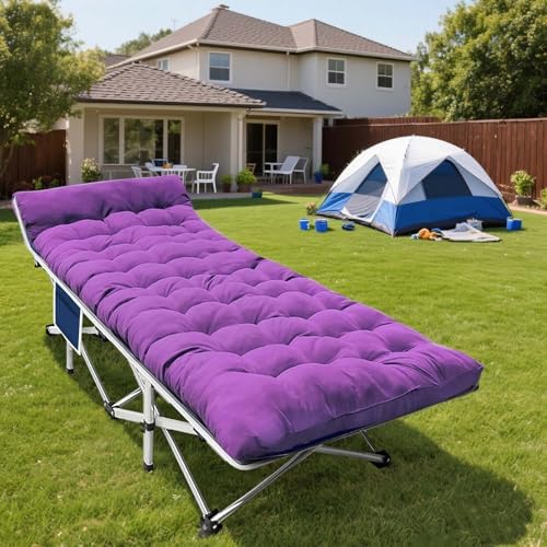 2 Pack Camping Cot, Heavy Duty Cots for Sleeping with Mattress - Image 6